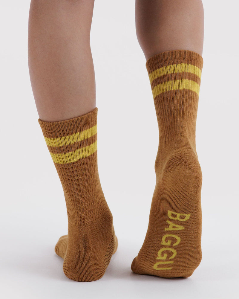 Baggu | Ribbed Sock | Toffee Stripe