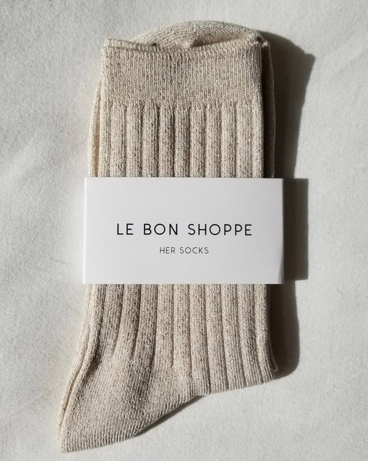 Le Bon Shoppe | Her Socks | Silver Glitter