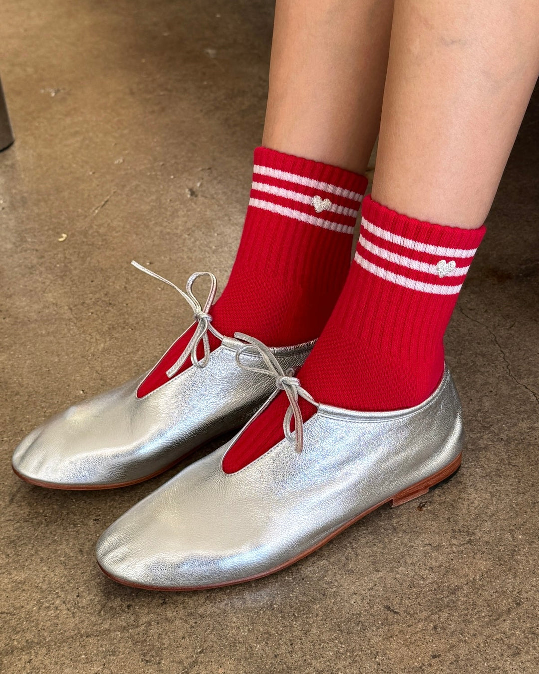 Le Bon Shoppe | Embroidered Girlfriend Socks |Scarlett  & heart