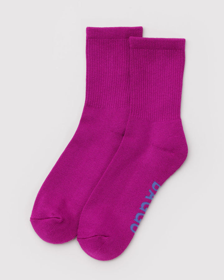 Baggu | Ribbed Sock | Deep Fuchsia