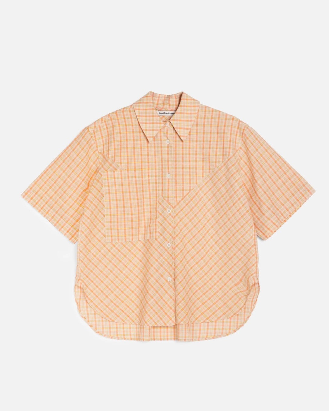 YMC | Eva Shirt | Cutting Table Pink Check