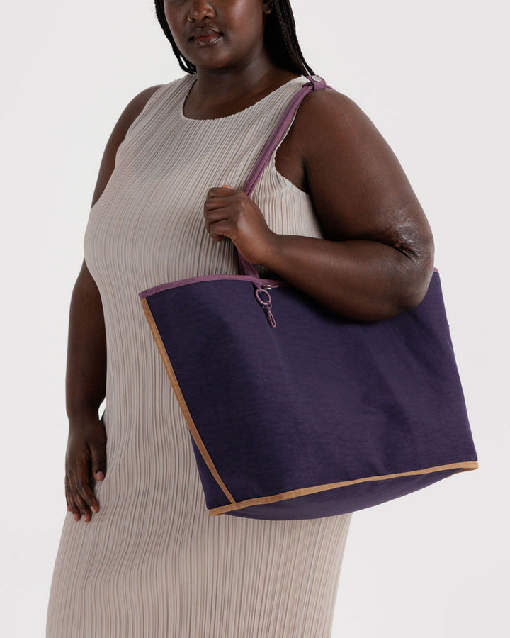 Baggu | Large Nylon Reversible Tote | Wild Plum Mix