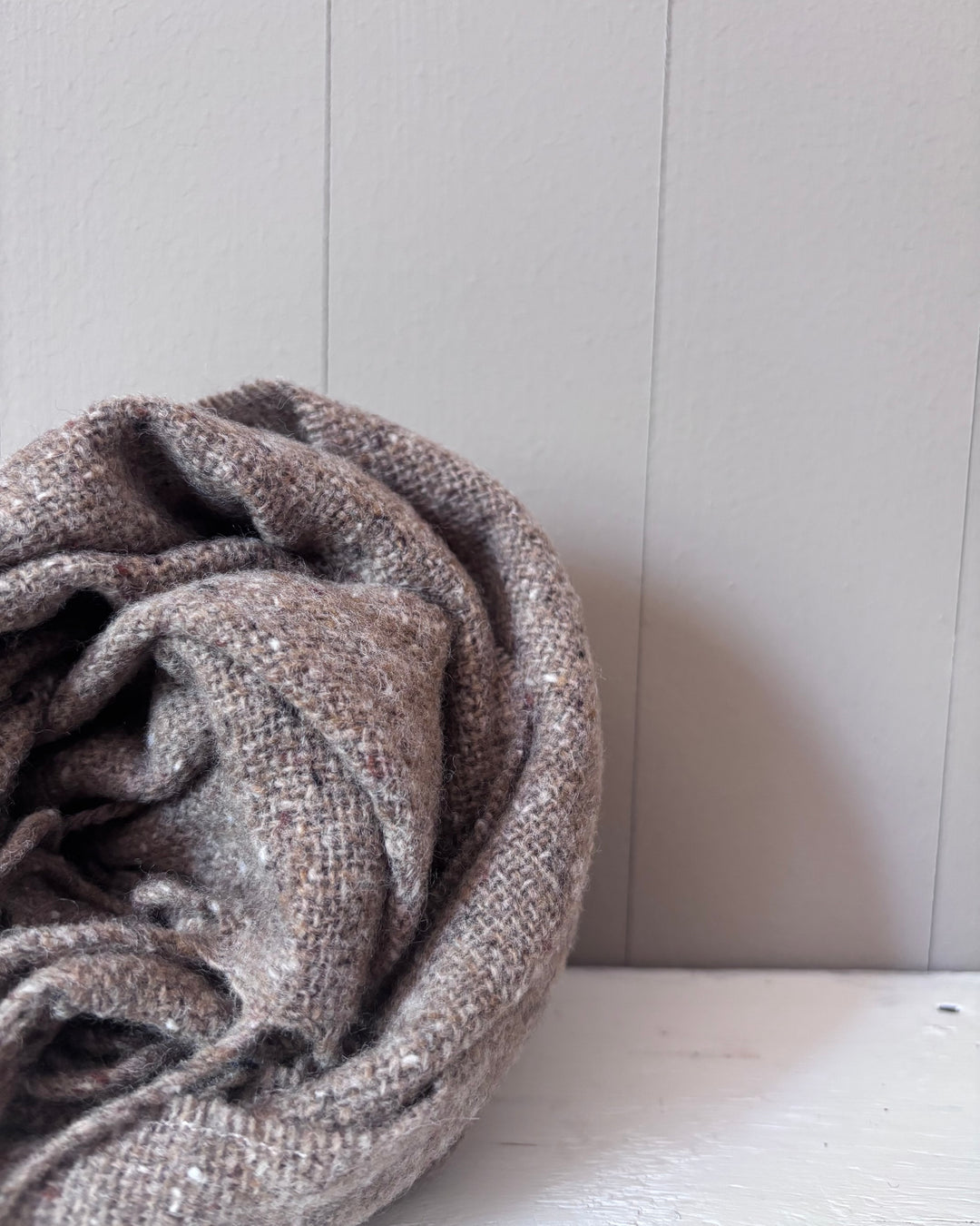 Molloy & Sons | Merino Donegal Tweed Scarf | Camel