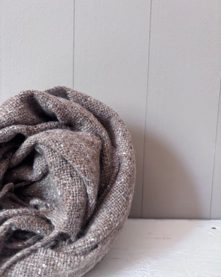 Molloy & Sons | Merino Donegal Tweed Scarf | Camel