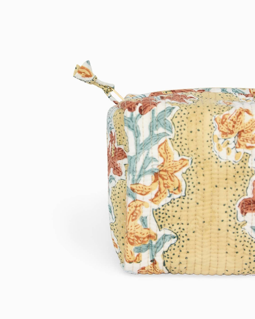 Block print Wash bag | Mustard print