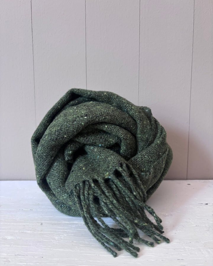 Molloy & Sons | Merino Donegal Tweed Scarf | Green