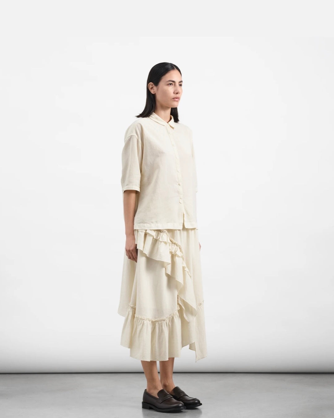 YMC | Draped Skirt | Shell