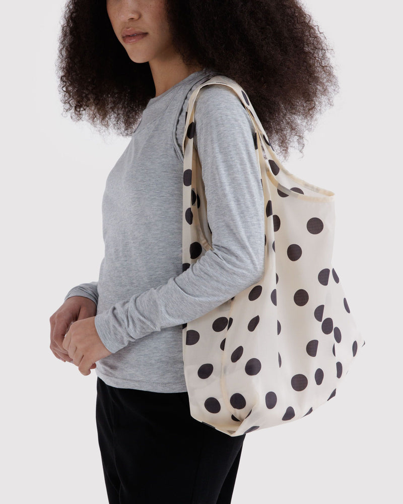 Baggu | Reusable Bag | Cream and Black polka dot