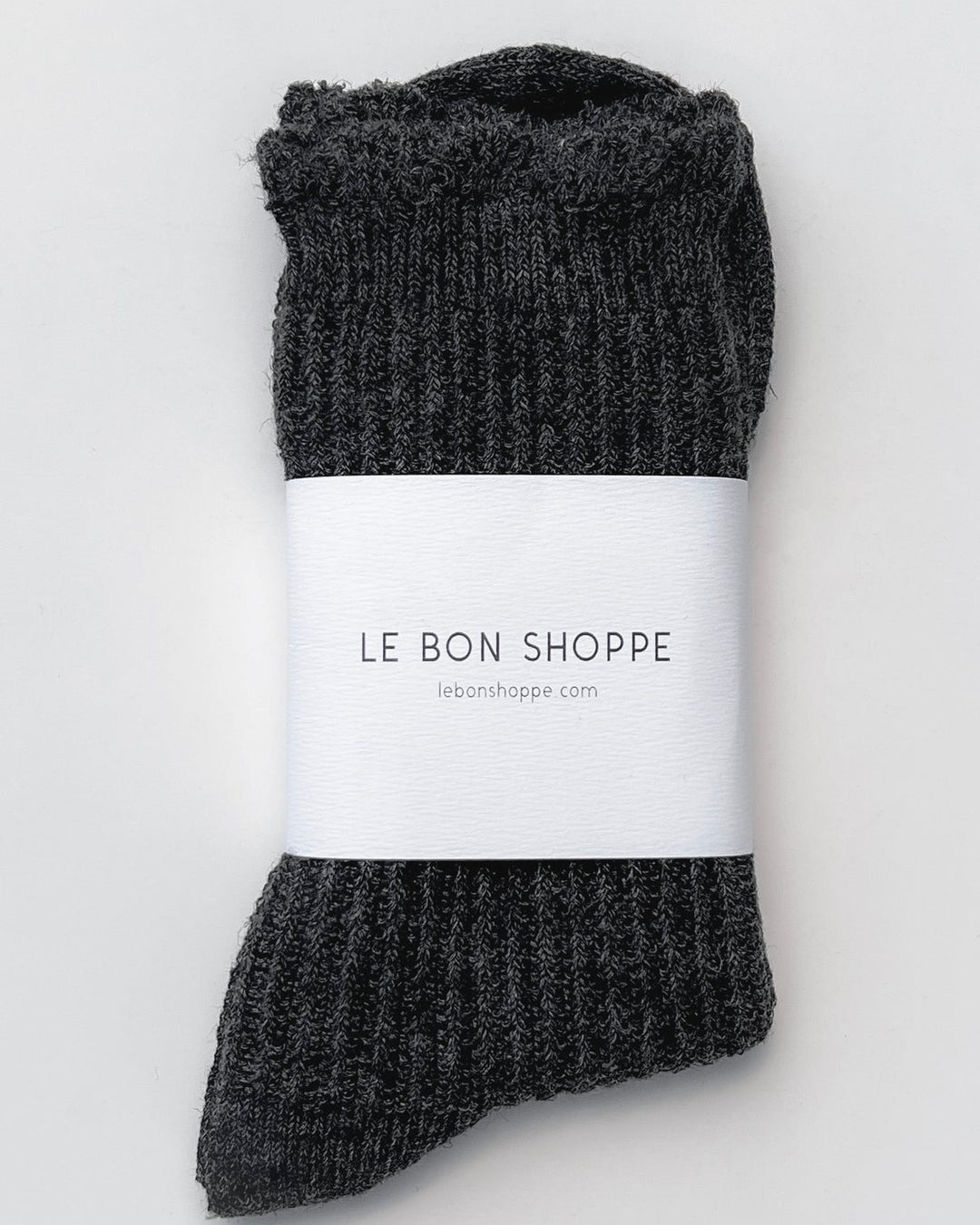 Le Bon Shoppe | Linen Scallop Socks | Charcoal