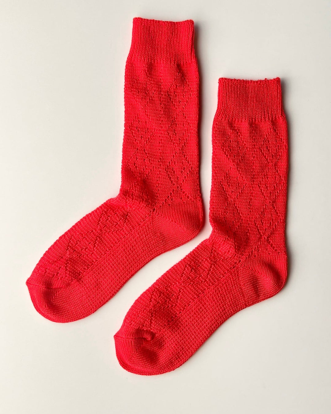 Le Bon Shoppe | Modal eyelet socks | Poppy Red