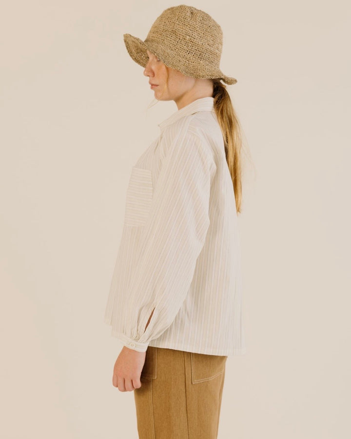 Sideline | Amelie Shirt | Soft Yellow stripe