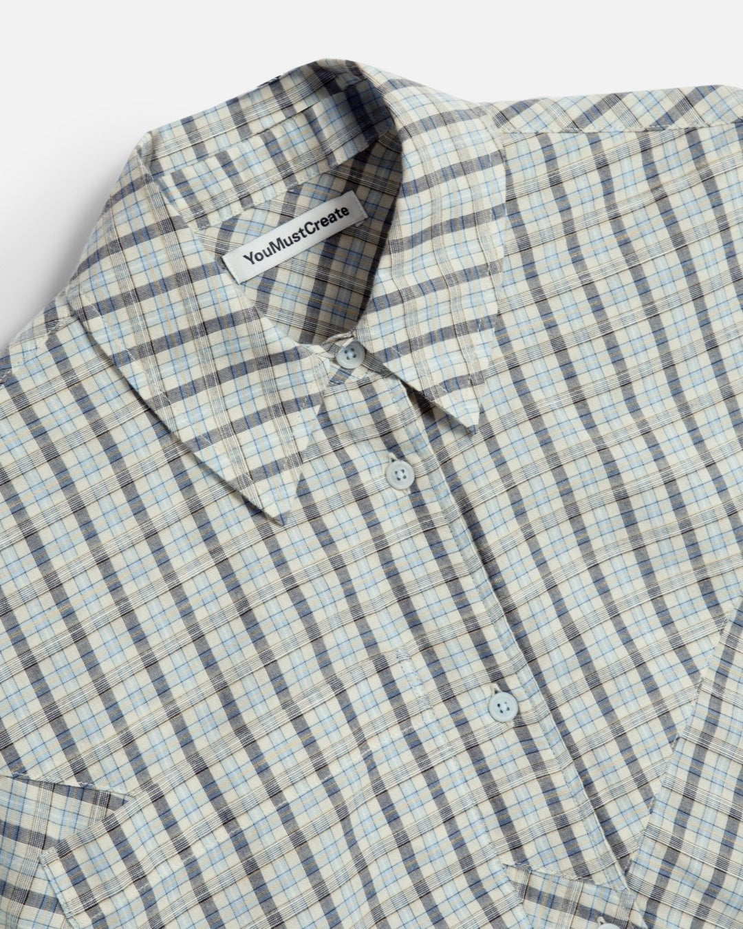 YMC | Eva Shirt | Cutting Table Blue Check