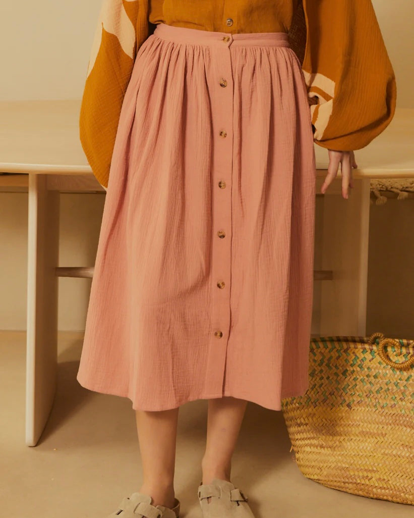 LF Markey | Isaac Midi Skirt | Blush