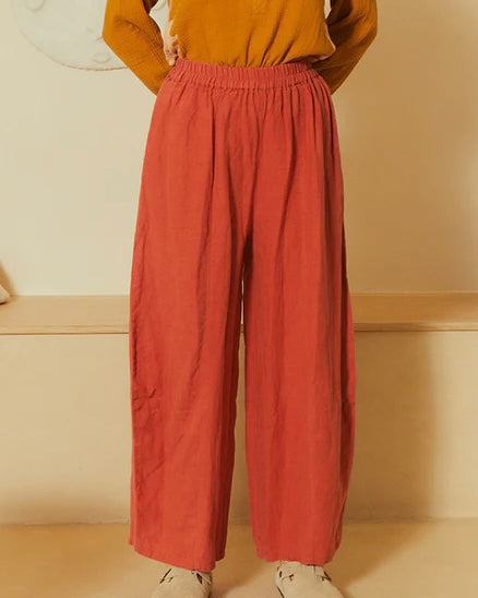 LF Markey | Basic Linen Trousers | Paprika