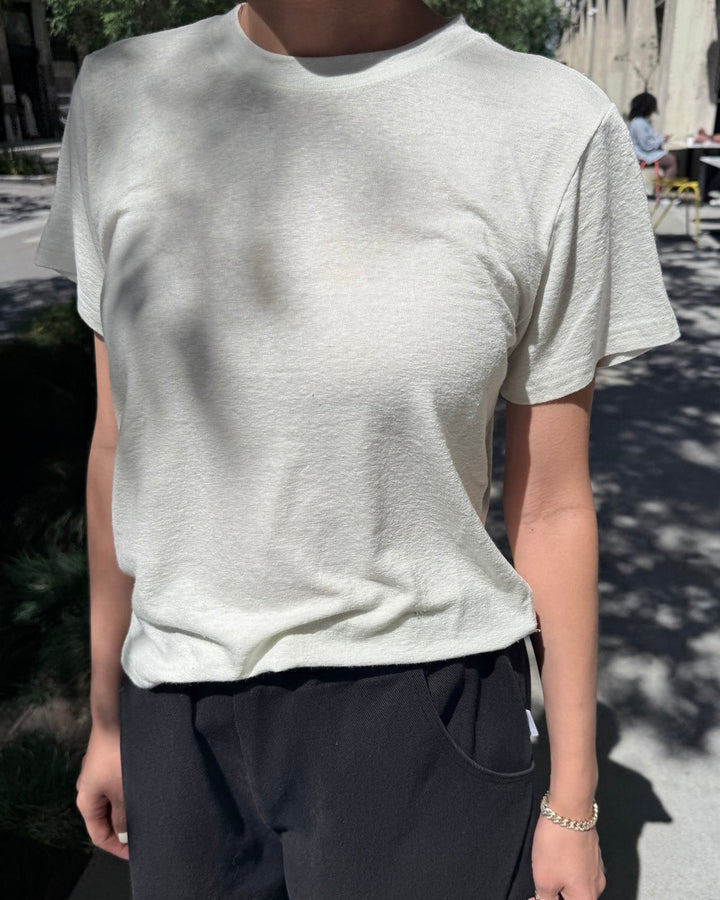 Le Bon Shoppe | Bo Linen blend tee | Salt