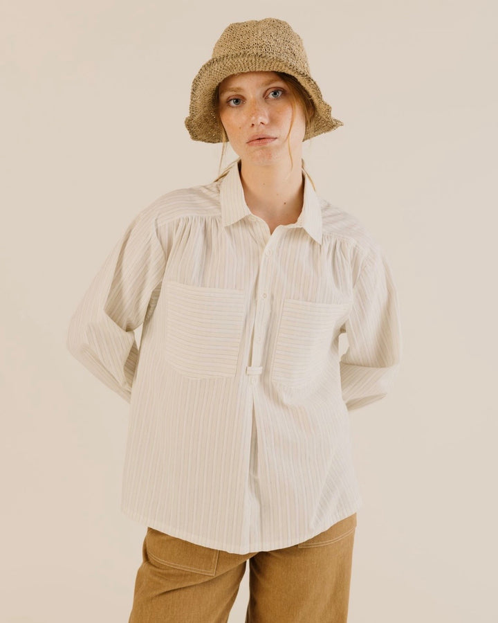 Sideline | Amelie Shirt | Soft Yellow stripe