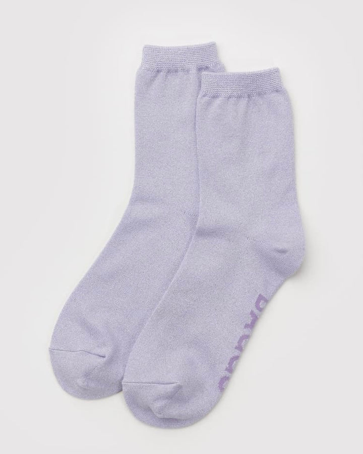 Baggu | Crew Sock | Lilac Metallic