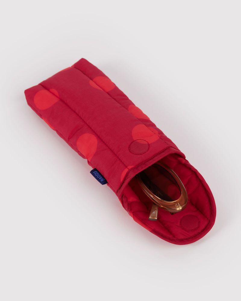Baggu | Puffy Glasses Sleeve | Red Polka Dot