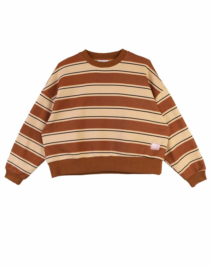 LF Markey | Gene Sweater | Chocolate Rugby Stripe