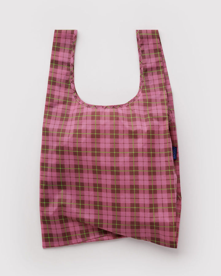 Baggu | Reusable Bag | Azalea Pink Tartan