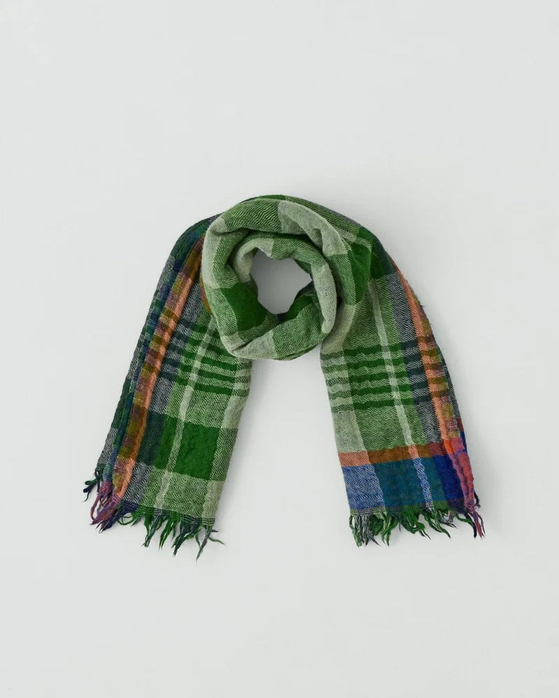 TOAST | Fen wool knot scarf | Grass Green