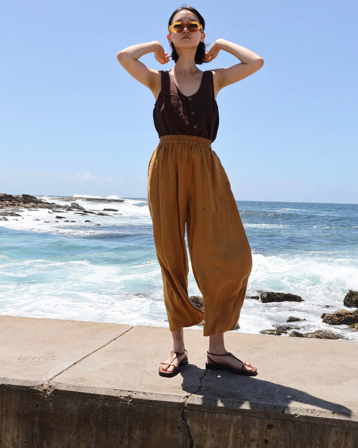 LF Markey | Basic Linen Trousers | Turmeric