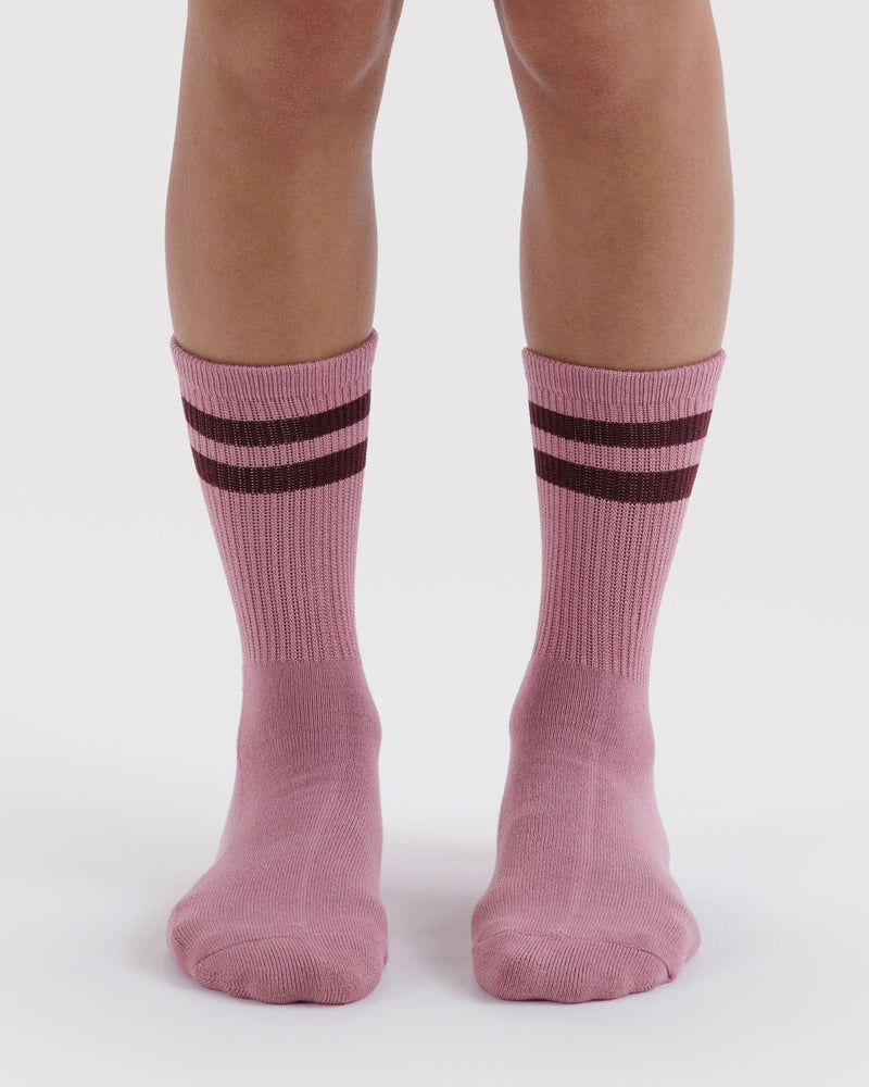 Baggu | Ribbed Sock | Wild Plum Stripe