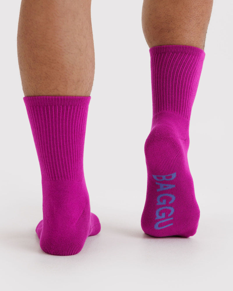 Baggu | Ribbed Sock | Deep Fuchsia
