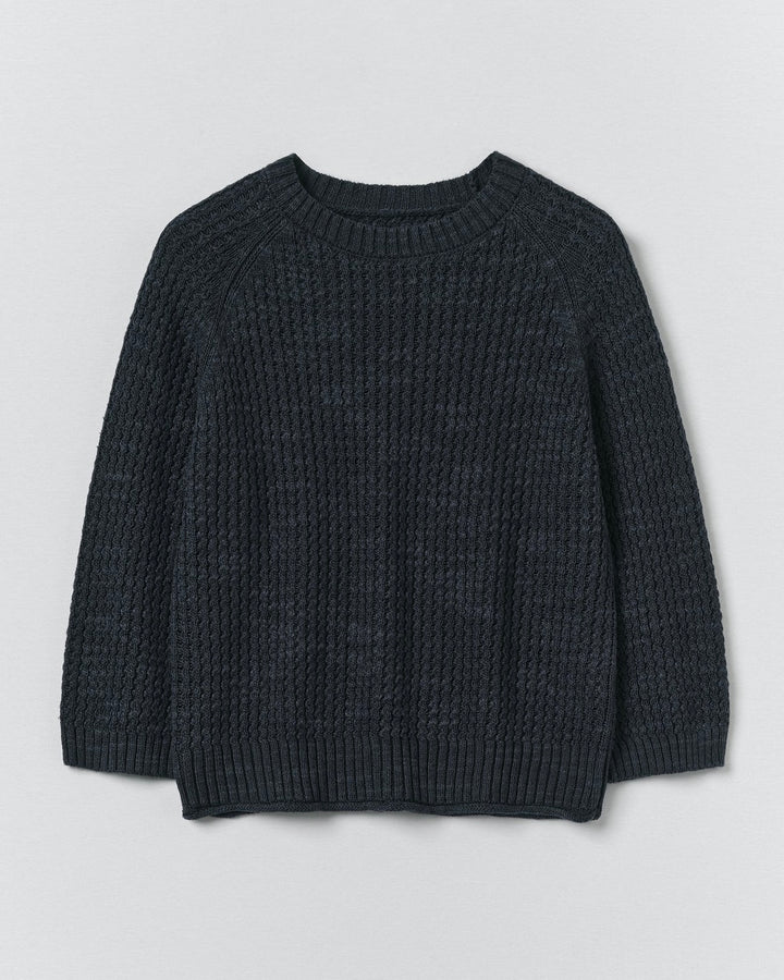 Toast | Textured Rib Linen Cotton Sweater | Dark Navy