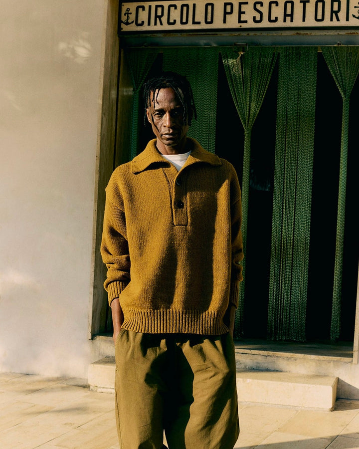 Toast | Half Placket Wool Pullover | Acorn