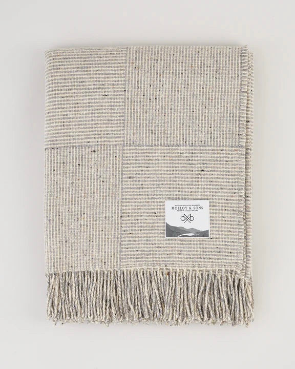 Molloy & Sons | Basket Weave Blanket | Grey