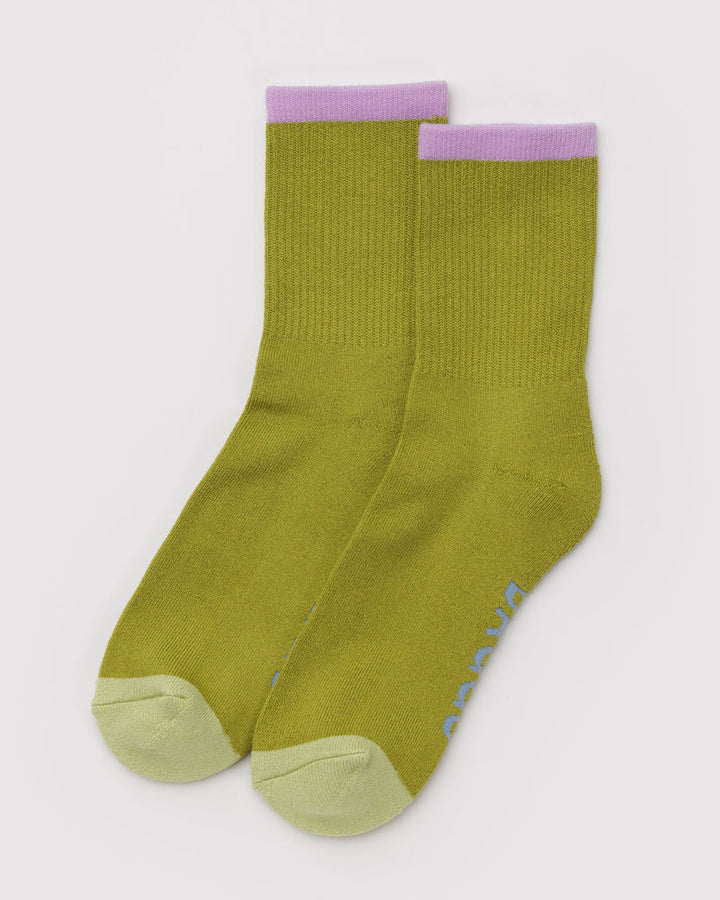 Baggu | Ribbed Sock | Olive Mix