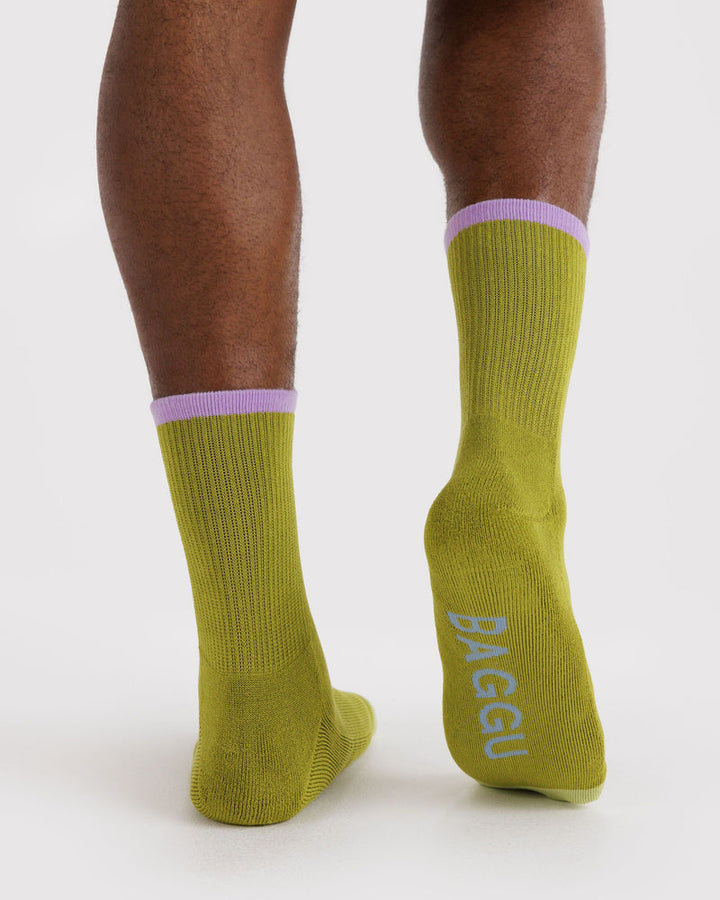 Baggu | Ribbed Sock | Olive Mix